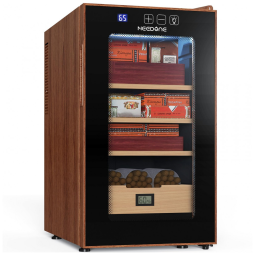 Umidor Elétrico NEEDONE 48L com Controle de Aquecimento e Resfriamento, Capacidade para 350 charutos, Prateleiras e Gaveta de Cedro