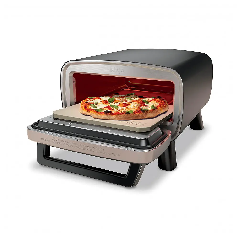 Forno Elétrico Ninja MO201 Artisan 5-em-1 Pizza Externa Pedra 31 cm 371°C Cinza 1760W