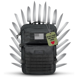 Chef Estojo, Bolsa Portátil para Facas com 30 Slots, Facas não Incluídas, Preto