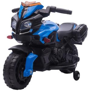 Moto Elétrica Infantil a Bateria 6V com Sons e Luzes, Idade Rec 2 a 4 Anos, AOSOM, Azul