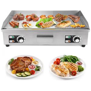 Chapa Grill Antiaderente Profissional em Aço Inoxidável, 110V 4400W, Dyna Living