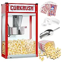 Popcorn Máquina de Pipoca Vintage com Panela Antiaderente, 750W, 110v, CORNRUSH 8H, Vermelho