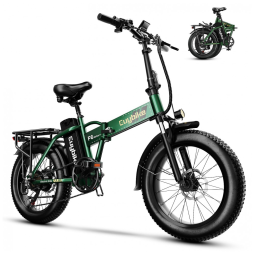 Bicicleta Elétrica Dobrável bluebiko F6B com Motor Brushless 750W (Pico 1000W), Bateria Removível 48V 20Ah, Freios a Disco Duplos e Sistema