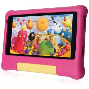 Tablet Infantil 7 Educativo com Controle de Pais, WiFi e Câmera Dupla, Android 11 2GB RAM, Hyjoy, Rosa