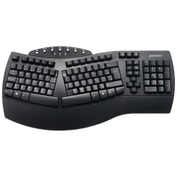 Teclado Ergonômico Dividido Sem Fio Recarregável Reduz a Tensão das Mãos, PERIXX, Preto