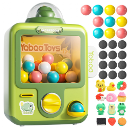 Máquina de Garra para pegar Dinossauro Verde Skirfy – Mini Arcade Infantil Dinossauro com Luzes, Som e Ação de Garra