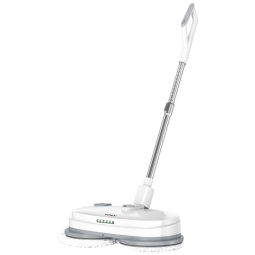 Esfregão Mop Elétrico sem Fio à Bateria Tanque de 300 mL com Farol LED, 110v, VMAI T690, Branco