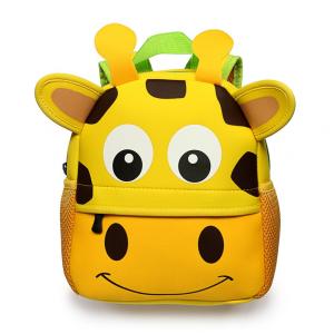 Mochila infantil Hipiwe girafa em neoprene amarela