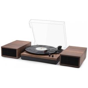 Toca Discos Retro LPNo.1 com 3 Velocidades, Bluetooth e Desligamentro Automático, LPNO.1 LPSC 008, Marrom