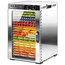 Desidratador Industrial Osluken 18 Bandejas Aço Inox 1100W Timer 48h 120V