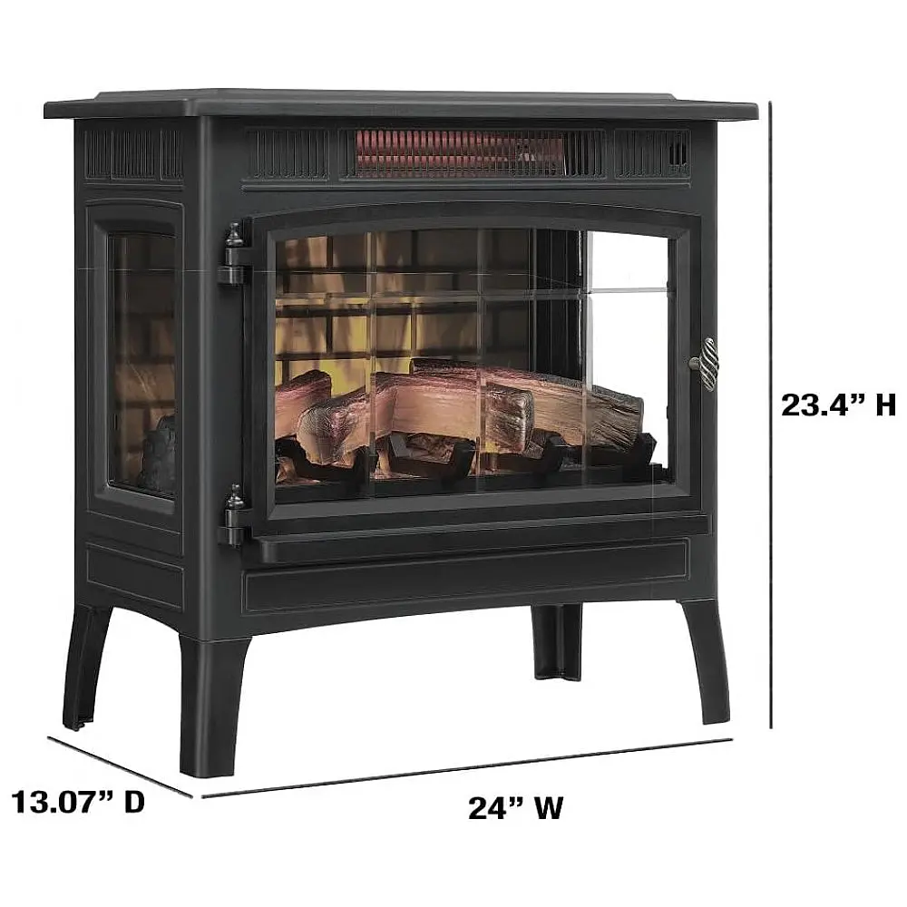 Lareira Elétrica Duraflame 61x59cm 1500W Chamas 3D Quartzo Portátil 110V — foto 3