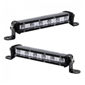 Barra de Luz LED Off Road com 1530 Lúmens a Prova dÁgua IP68 12V 24V 18W, 2Un, ST, Preto