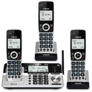 Telefone sem Fio com Sistema de Atendimento Digital, 3 Unidades, VTECH VS113 3, Prateado