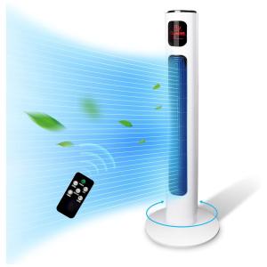 BEYOND BREEZE Ventilador de Torre Portátil, 3 Velocidades, Silencioso, c, Controle Remoto, 110V, 50W, Branco