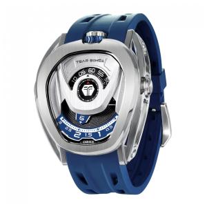 TSAR BOMBA Relógio Masculino Automático em Aço Inoxidável com Movimento Japonês, Pulseira Viton e 100m Resistência à Água
