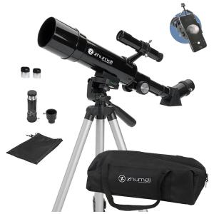Telescópio Astronômico 18x45 com Adaptador Digiscoping para Smartphone, Zhumell Z50, Preto