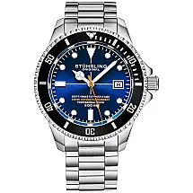 Relógio Masculino Mergulho Profissional, Automático, DEPTHMASTER, Prova D 200m,, STUHRLING 883H.03, Prateado