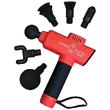 Massageador Pistola Elétrico Profissional Sem Fio 5 Acessórios, POWER PLATE SB 123, Vermelho