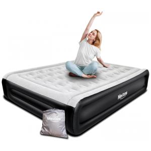 Colchão Inflável Casal com Bomba Embutida, Para até 300KG, Meitos, Cinza