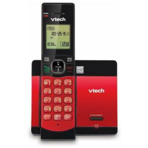 Telefone Sem Fio Expansível DECT 6.0 Viva Voz Discagem Rápida Identificação de Chamada, VTECH SGB07GPLWKZTUS, Vermelho