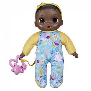 Boneca Macia e Fofa 27 cm com Acessório de Mordedor para Crianças Acima de 3 Anos, Baby Alive, Cabelo Preto