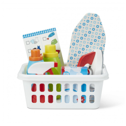 Kit Lavanderia Infantil com Ferro de Madeira e Acessórios para Crianças Acima de 3 Anos, Melissa & Doug