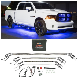 Luz LED Automotiva Decorativa Interna Externa 6 Peças à Prova Dágua Cor, LEDGLOW 8542101605, Azul