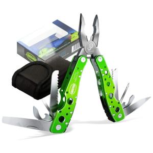 JAKEMY Alicate Multifuncional 15 em 1, Aço Inoxidável, Verde