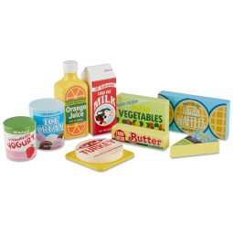 Kit de Alimentos em Madeira para Brincar de Cozinha com 9 Peças para Crianças Acima de 3 Anos, Melissa & Doug
