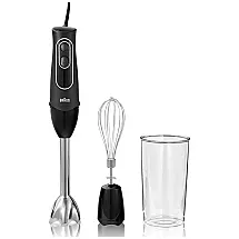 MultiQuick Mixer com 5 Velocidades e Acessórios, Aço Inoxidável, 300W, 110v, BRAUN MQ505, Preto