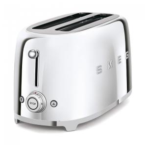 Torradeira Smeg 50s Retro 4 fatias em Aço Inoxidável