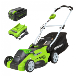 Cortador de Grama sem Fio Greenworks 40V , Leve e Ágil com Bateria de 4.0Ah e 45 Minutos de Autonomia