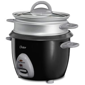 Panela de Arroz Elétrica 1.4L com Painel de Controle Digital, 350W, 110v, OSTER CKSTRCMS65, Preto