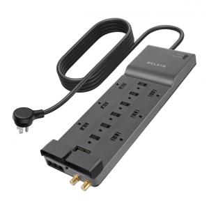 Protetor Contra Picos de Energia e Raios 4156 Watts com 12 Portas CA, 110v, BELKIN BE112234 10, Cinza