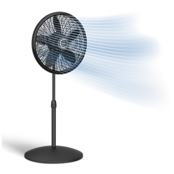 Ventilador de Torre com Altura Ajustável e 3 Velocidades para Quarto e Sala de Estar, 110V, Lasko 1827, Preto