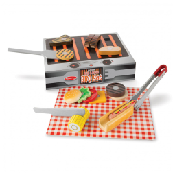 Kit de Churrasco Infantil de Madeira com 20 Peças para Crianças Acima de 3 Anos, Melissa & Doug