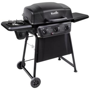 Char Broil 463773817 P2 Churrasqueira a Gás 8.000 BTU com 3 Queimadores e 1 Queimador Lateral em Aço Inoxidável, Preto