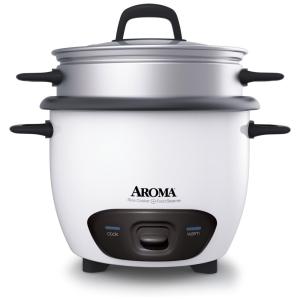 Panela de Arroz Elétrica 3.3 L 300W, 110v, AROMA HOUSEWARES ARC 747 1NG, Branco