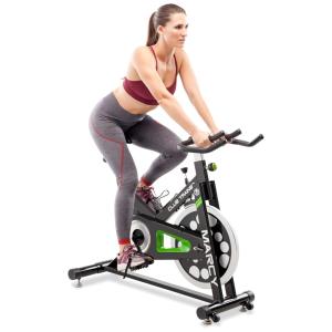 Bicicleta Ergométrica em Liga de Aço e 100 Níveis de Resistência, e, MARCY, Preto