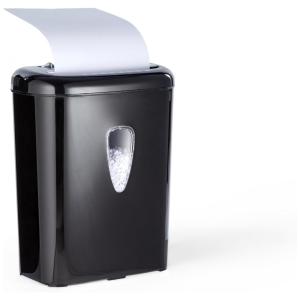 Triturador de Papel e Cartão de Crédito 6 Folhas, Microcortado de Alta segurança, 110V, AMZ, Preto