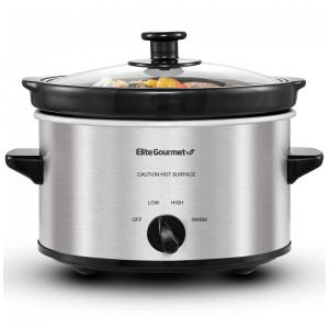 Elite Gourmet MST 275XS Panela Elétrica Antiaderente 2L Multifuncional com Controle de Temperatura, 110V, 120W