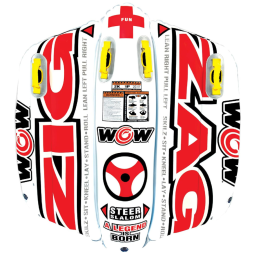 Boia Inflável Rebocável Zig Zag, 2 Pessoas, Dirigível, WOW SPORTS 12 1050, Vermelho