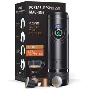 CISNO NCC N01 12V Máquina de Café Expresso Portátil Automatizada, Ferver a Água, 15 Barras de Pressão, Com Cápsulas Nespresso,