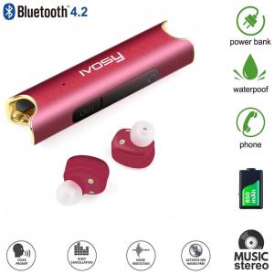 IVOSY RED FONE DE OUVIDO BLUETOOTH RESISTENTE A ÁGUA C, MICROFONE