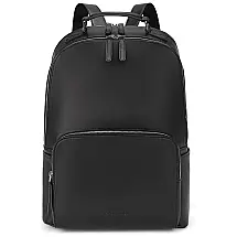Mochila de Couro Universitária Feminina, BOSTANTEN, Preto