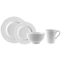 Aparelho de Jantar Villeroy & Boch Cellini 24 Peças Porcelana Branco Serviço para 6