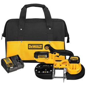 Kit de Serra de Fita Portátil sem Fio, 20V, DEWALT DCS371P1, Amarelo