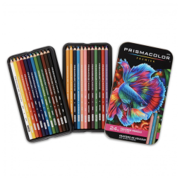 Lápis de Cor Prismacolor Premier, Soft Core, Perfeito para Esboços, Desenhos, Arte, Colorir, Sortido, 24 Cores - Pacote com 24 Unidades
