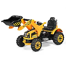 Costzon Carro Escavadeira Elétrica 12V Recarregável para Crianças 1 Assento até 29 kg, Idade Recomendada 3