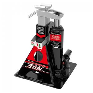 Macaco Multifuncional até 3 Ton para Garrafas e Suportes de Macaco para Veículos Pesados, Powerbuilt 640912, Preto